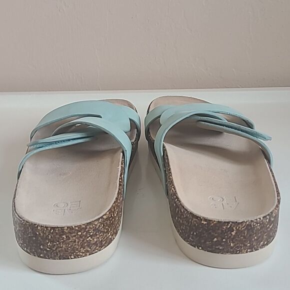 ABEO LizzyĀ Lanai Leather Slide Color Aqua Light Turquoise Size 9 - Picture 6 of 16